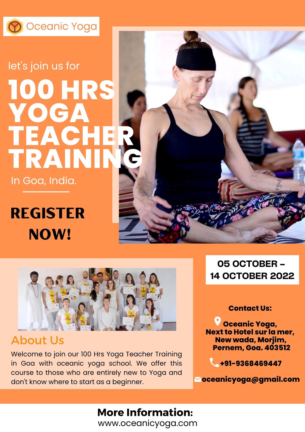 100-Hour Yoga Teacher Training in Goa is an excellent option