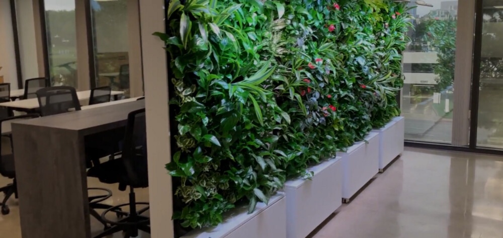 Freestanding Vertical Gardens Enhance Your Workspace