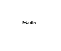 Return Tips