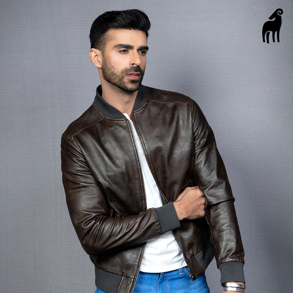 Leather Bomber Jacket