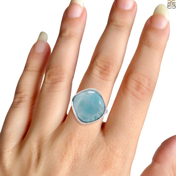 Larimar Ring are bold and elegant at the same time