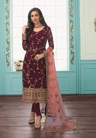 Threaded Elegance: The Timeless Charm of Embroidered Georgette Suits!
