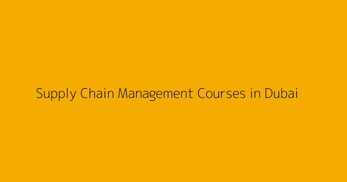 Mastering the Art of Logistics: How a Supply Chain Management Course Elevates Your Skills