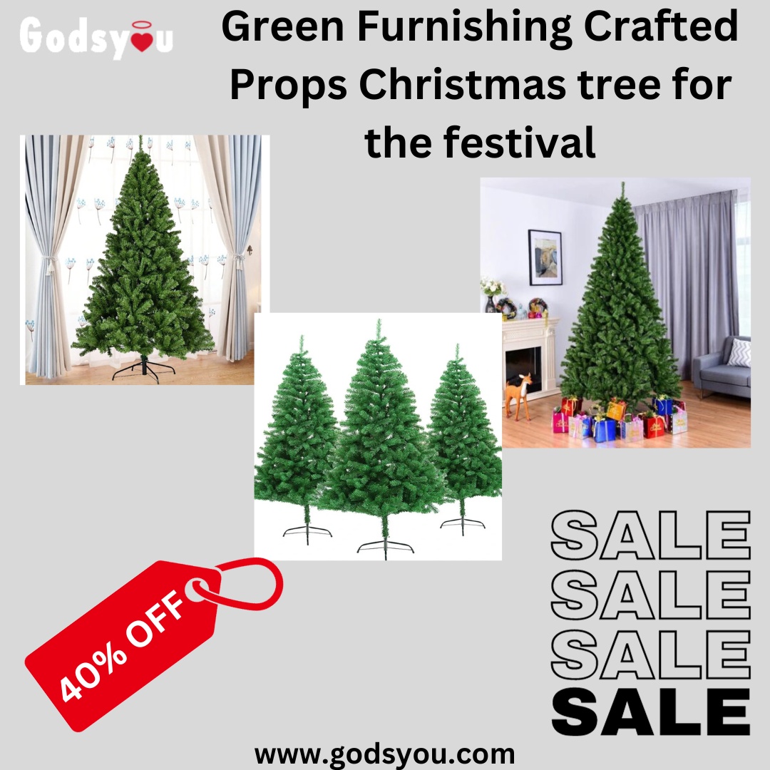 Green Furnishing Crafted Props Christmas Tree for Festival