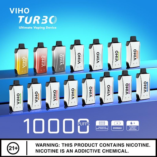 Unveiling the VIHO Turbo 10K Disposable Vape with NexCore Dual Mesh Coil
