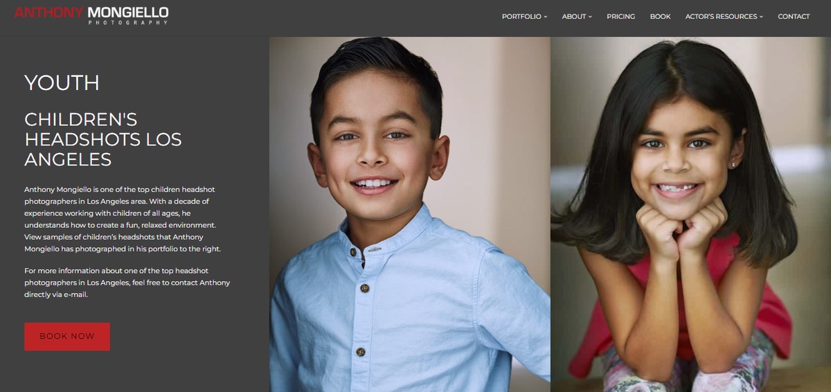 Capturing Precious Moments: Anthony Mongiello - Your Professional Child Headshot Photographer in Los Angeles