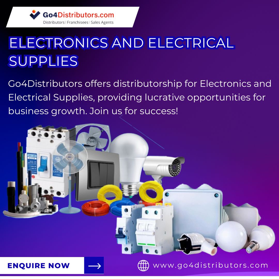 When starting a electronics and electrical supplies distributorship, what factors should be considered?