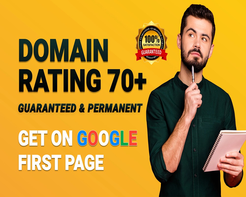 I will increase DR domain rating 70 plus with permanent and guaranteed results