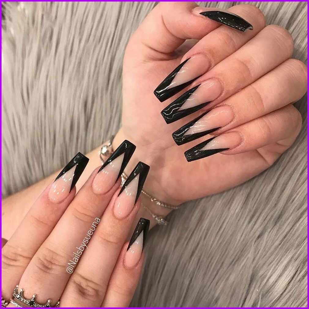 Elevate Your Elegance: A Comprehensive Guide to Black French Tip Coffin Nails