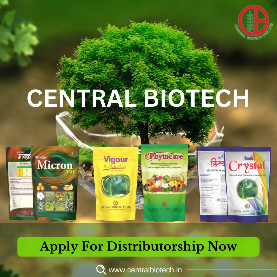 What are the benefits of partnering with Central Biotech as a distributor of their agricultural products?
