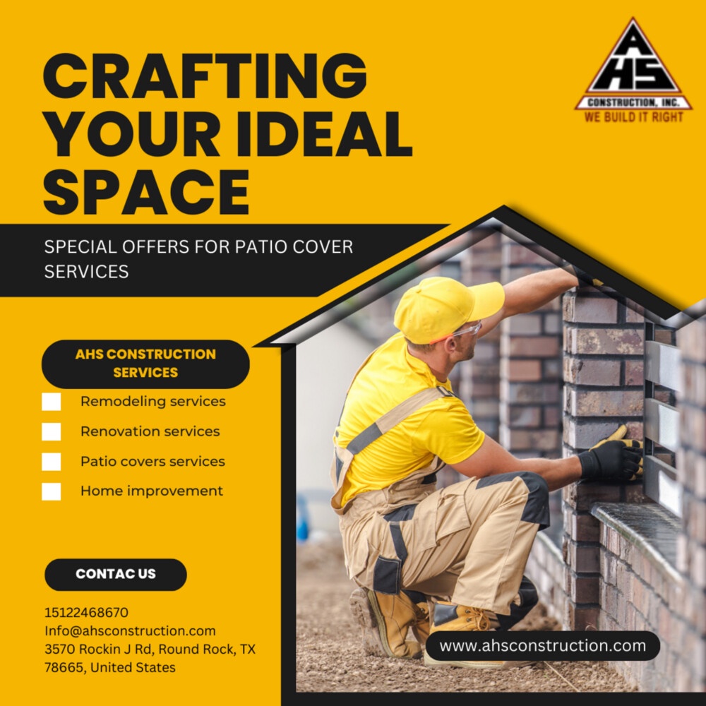 Are You Find the Best Patio Covers in Cedar Park Texas? Create a Stylish and Affordable Patio Covers with AHS Construction