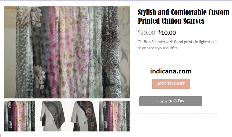 Stylish and Comfortable Custom Printed Chiffon Scarves