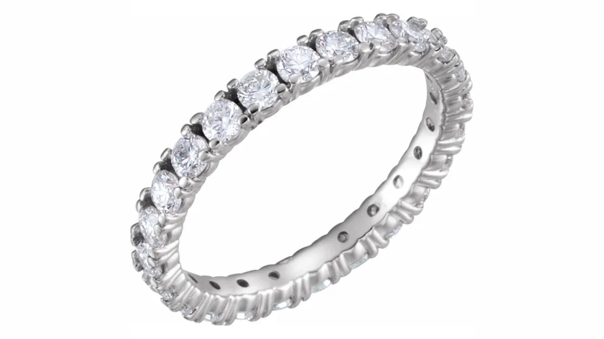 Eternal Brilliance: The Allure Of Diamonds In 14k White Gold Eternity Bands