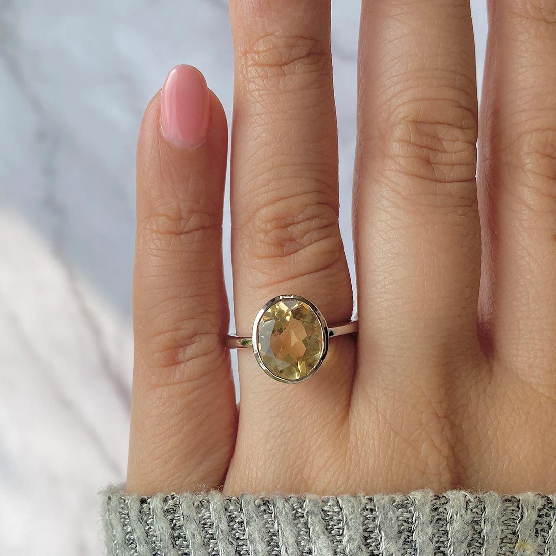 Citrine Ring – Silver Stone Jewelry for Women