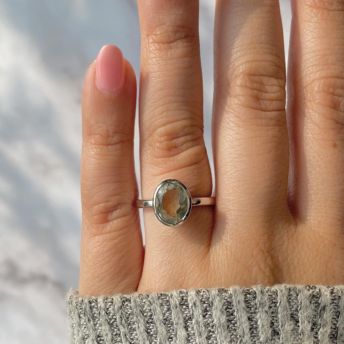 Make yourself a style sensation with the Green Amethyst Ring