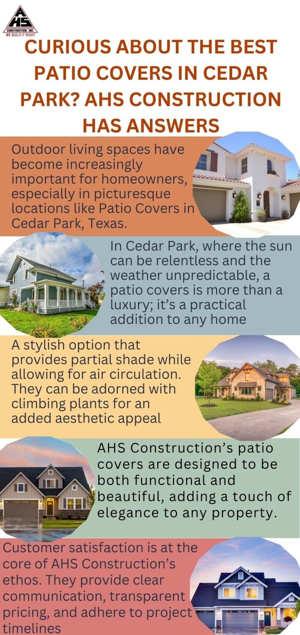 Are You Looking for Cedar Park's Greatest Patio Covers? AHS Construction Is Able To Help!