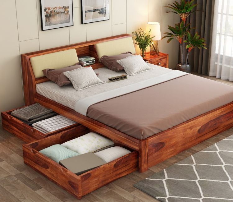 Transform Your Bedroom : 2024 trendy Wooden Bed Designs by Wooden Street