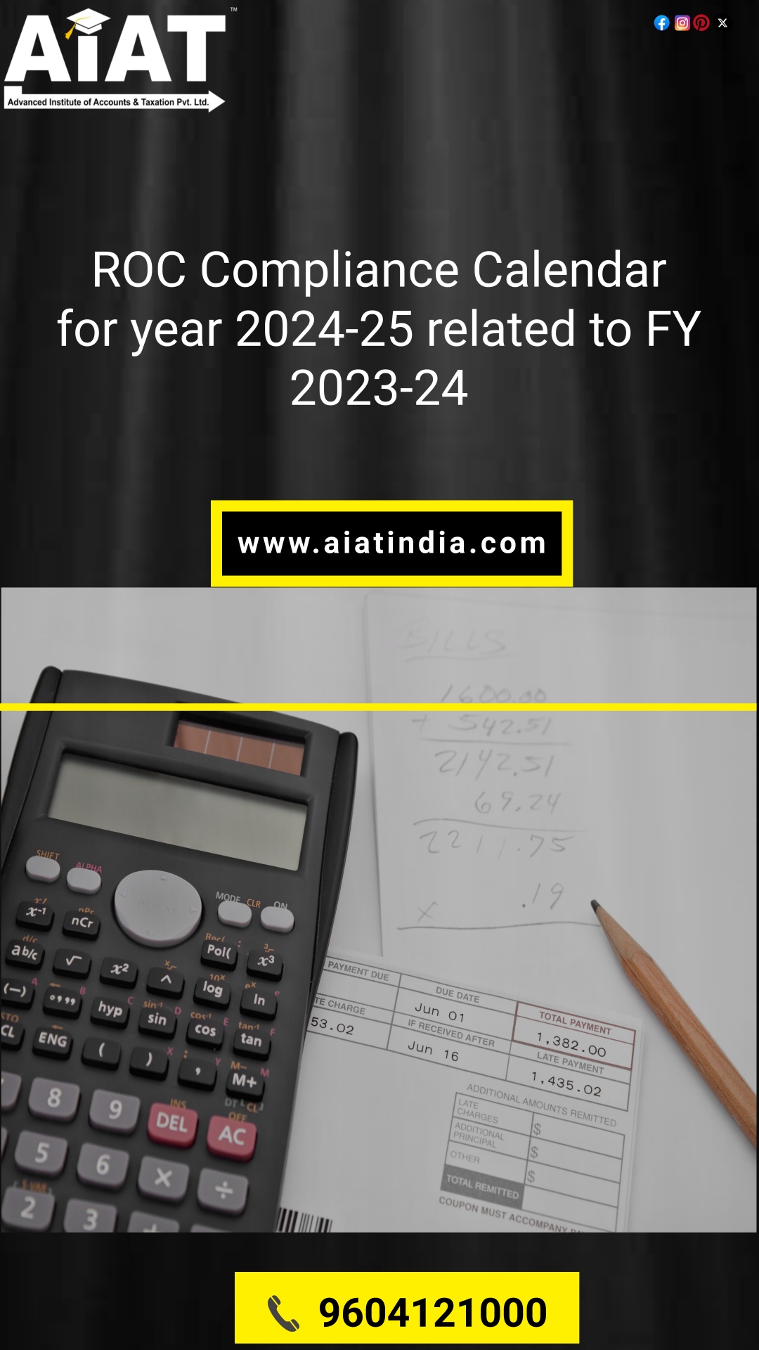 ROC Compliance Calendar for year 2024-25 related to FY 2023-24
