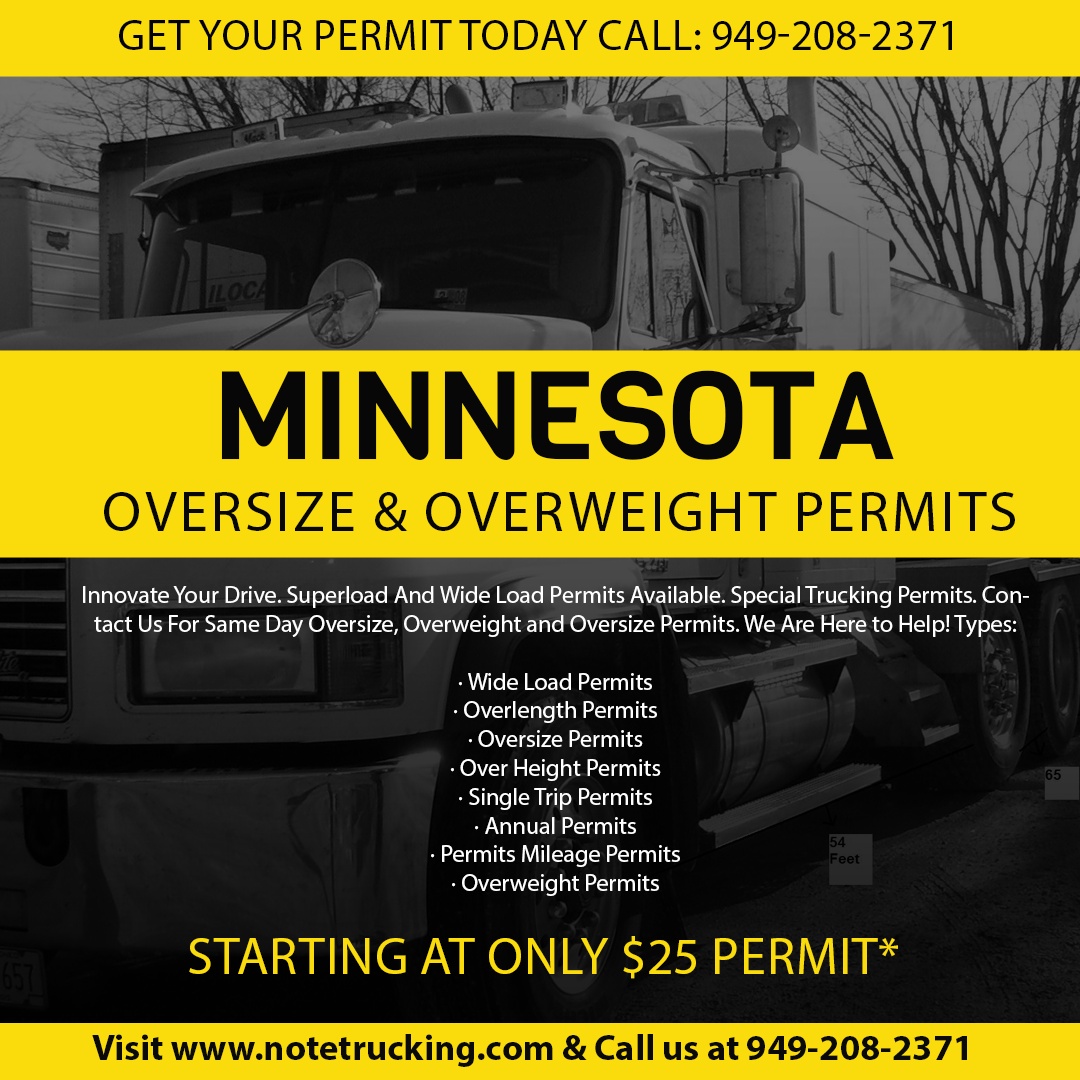 Improving the Effort of Your Transportation with Minnesota Oversize Permits: Take Advantage of Note Trucking's Expertise