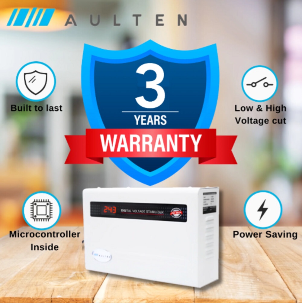 AULTEN Digital Voltage AC Stabilizer For Upto 1.5, 2.0 Ton AC 5 KVA 4000W 130V-280V