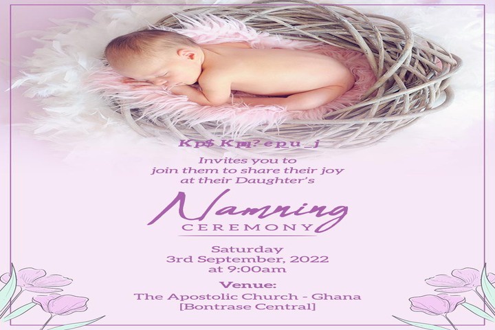 Invitation Card For Naming Ceremony Ideas | Crafty Art