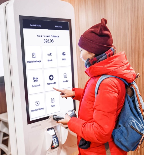 Self service ordering kiosk, QSR -automated restaurant kiosk solutions