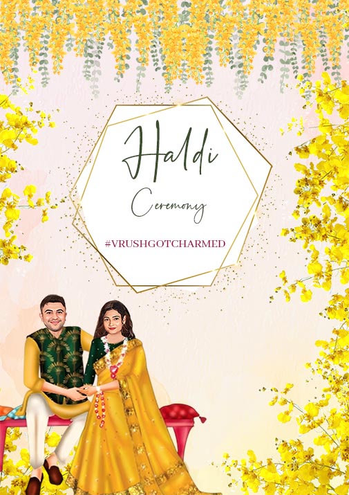 Haldi Kunku Invitation Card Maker Template