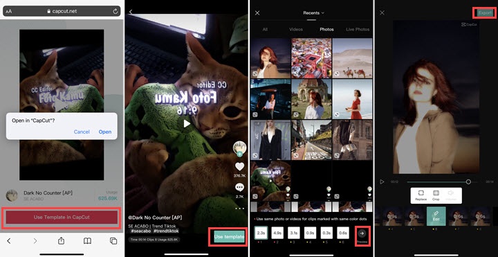 What is the most popular capcut template?