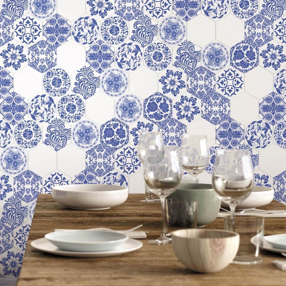 Elevate Your Home Design with Lotus Hexagon Matt Ceramic Tiles