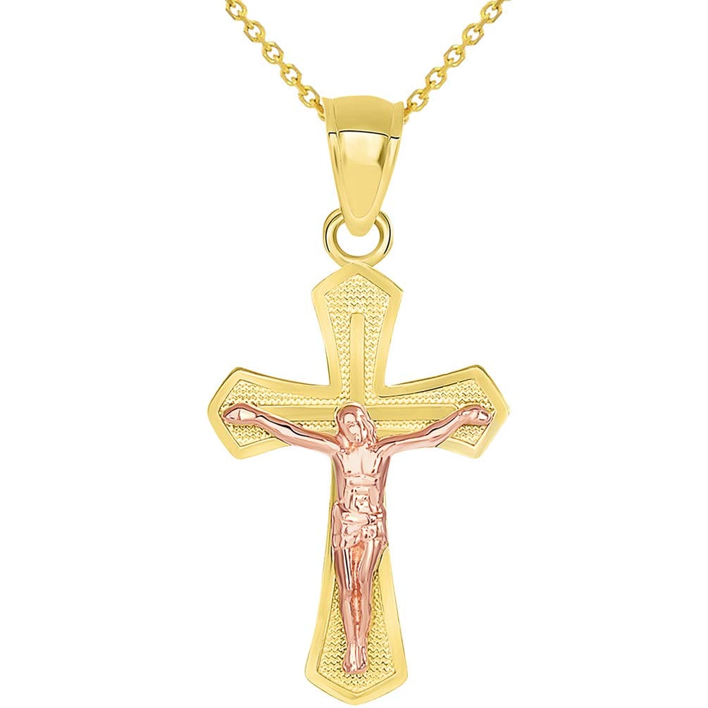 What makes 14k gold cross necklaces a statement piece for women?