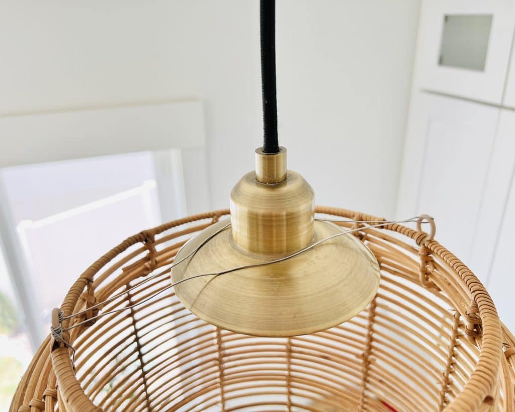 DIY Wicker Pendant Light Upgrades: Ribbon & Spray Paint Hacks