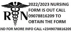 College of Nursing, Diocesan Hospital, Amichi screening form FOR 2022/2023 is out call 09078816209.