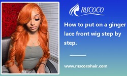 How to put on a ginger lace front wig step by step.