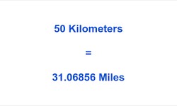 How can we convert 50 kilometers to miles?