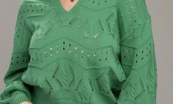 Fashion Fusion: The Hole-Knit Collared Sweater and Beaded Denim Jacket Trend