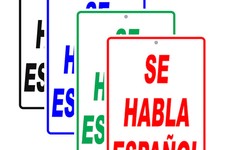 Hablo Espanol Sign - Sign Fever