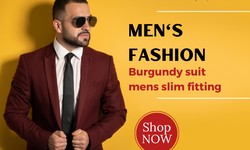Elevate Your Style: The Timeless Appeal of Burgundy Slim-Fitting Suits and Navy Windowpane Suits for Men