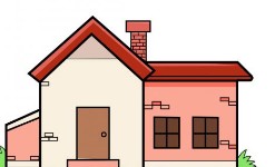 Draw a house - A little by little aide