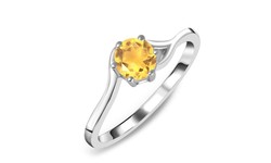 Natural Citrine Ring - And Silver Gemstone Rings