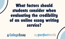 What factors should students consider when evaluating the credibility of an online essay writing service?