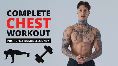 COMPLETE Chest Workout | Push-ups & Dumbbells ONLY