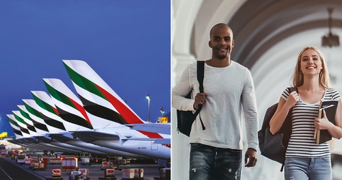 Are there any special offers for students traveling with Emirates?