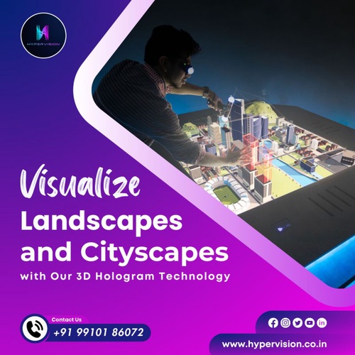 Visualization landscapes and cityscapes with our 3D hologram technology