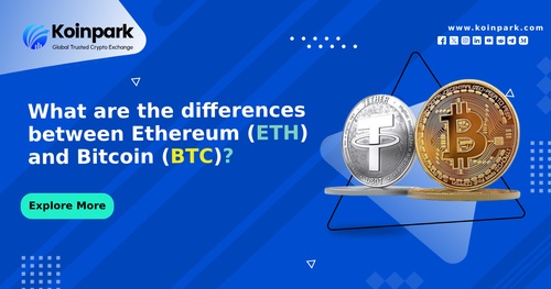What are the differences between Ethereum (ETH) and Bitcoin (BTC)?